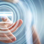 Businessman using digital payment interface 3D rendering